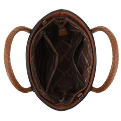 Wrangler Braided Ombre Leather Tote Bag Set