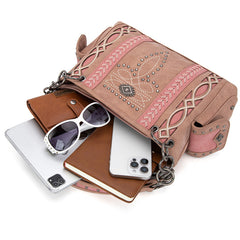 Montana West Diamond Cross Stitch Concealed Carry Satchel