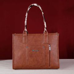 Wrangler Concealed Carry Leopard/Crocodile/Cow Pattern Tote/Crossbody Bag