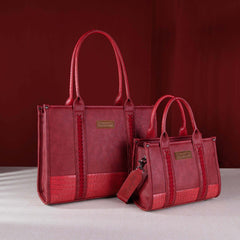 Wrangler Concealed Carry Leopard/Crocodile/Cow Pattern Tote/Crossbody Bag