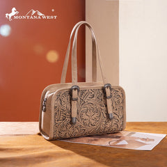 Montana West Western Tooled Small Satchel Bag