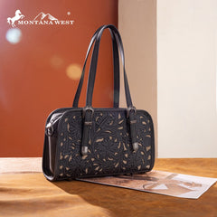 Montana West Western Tooled Small Satchel Bag