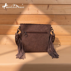 Montana West Tooled Aztec Concho Collection Crossbody