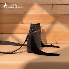 Montana West Tooled Aztec Concho Collection Crossbody