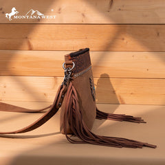 Montana West Tooled Aztec Concho Collection Crossbody