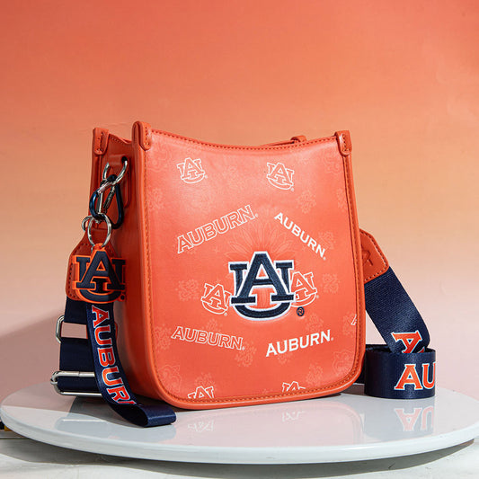 Auburn University Tigers Crossbody Purse With Wristlet Keychain
