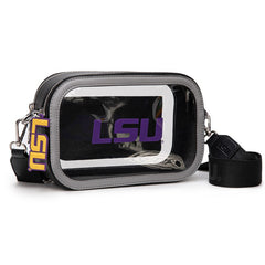 Louisiana State University Fighting Tigers Clear Crossbody Bag