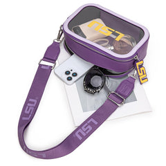 Louisiana State University Fighting Tigers Clear Crossbody Bag