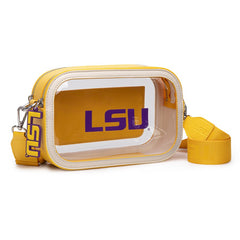 Louisiana State University Fighting Tigers Clear Crossbody Bag