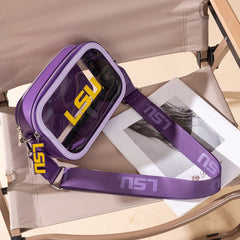Louisiana State University Fighting Tigers Clear Crossbody Bag