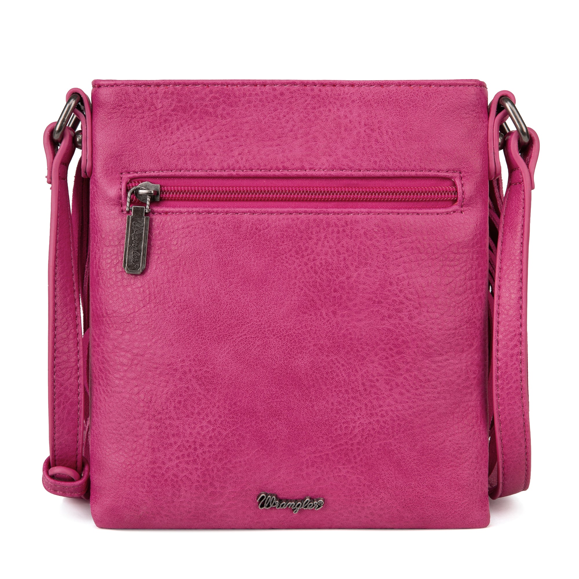 Wrangler Leather Fringe Jean Denim Pocket Crossbody - Cowgirl Wear