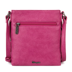 Wrangler Leather Fringe Jean Denim Pocket Crossbody - Cowgirl Wear