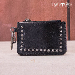 Trinity Ranch Genuine Hair-On Cowhide /Tooled  Collection Phone Purse with Coin Pouch