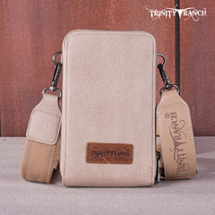Trinity Ranch Genuine Hair-On Cowhide /Tooled  Collection Phone Purse with Coin Pouch