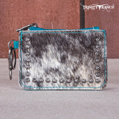 Trinity Ranch Genuine Hair-On Cowhide /Tooled  Collection Phone Purse with Coin Pouch