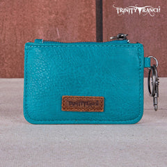 Trinity Ranch Genuine Hair-On Cowhide /Tooled  Collection Phone Purse with Coin Pouch
