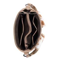 Trinity Ranch Hair-on Cowhide Tooled Crossbody Purse