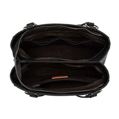 Trinity Ranch Genuine Hair-On Cowhide Tooled Collection Concealed Carry Tote