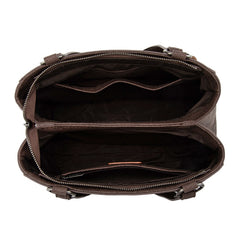 Trinity Ranch Genuine Hair-On Cowhide Tooled Collection Concealed Carry Tote