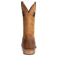 Men's Pull-On Distressed Leather Square Toe Western Boots