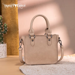 Trinity Ranch Western Floral Tooled Mini Tote Bag