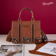 Wrangler Concealed Carry Leopard/Crocodile/Cow Pattern Tote/Crossbody Bag