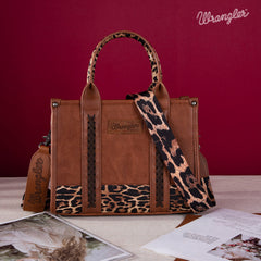 Wrangler Concealed Carry Leopard/Crocodile/Cow Pattern Tote/Crossbody Bag