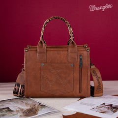 Wrangler Concealed Carry Leopard/Crocodile/Cow Pattern Tote/Crossbody Bag