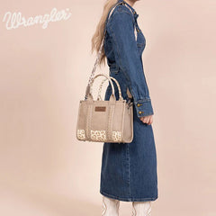 Wrangler Concealed Carry Leopard/Crocodile/Cow Pattern Tote/Crossbody Bag