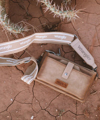 Wrangler Dual Zipper Compartment Crossbody Bag