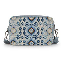 Wrangler Southwestern Pattern Dual Sided Print Crossbody Purse With Wallet Compartment
