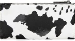 WG133-212 Wrangler Cow Print Bi-Fold Wallet - Black