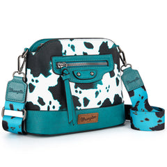 Wrangler Zippered Cow Print Crossbody Bag