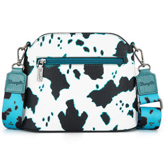Wrangler Zippered Cow Print Crossbody Bag