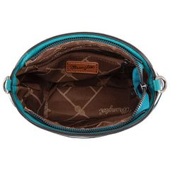 Wrangler Zippered Cow Print Crossbody Bag