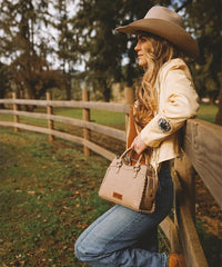 Wrangler Braided Detail Tote/Crossbody Bag