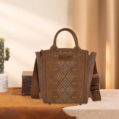 Wrangler Aztec Embroidered Floral Embossed Tote/Crossbody