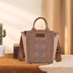 Wrangler Aztec Embroidered Floral Embossed Tote/Crossbody
