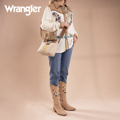 Wrangler Aztec Embroidered Crossbody Bag
