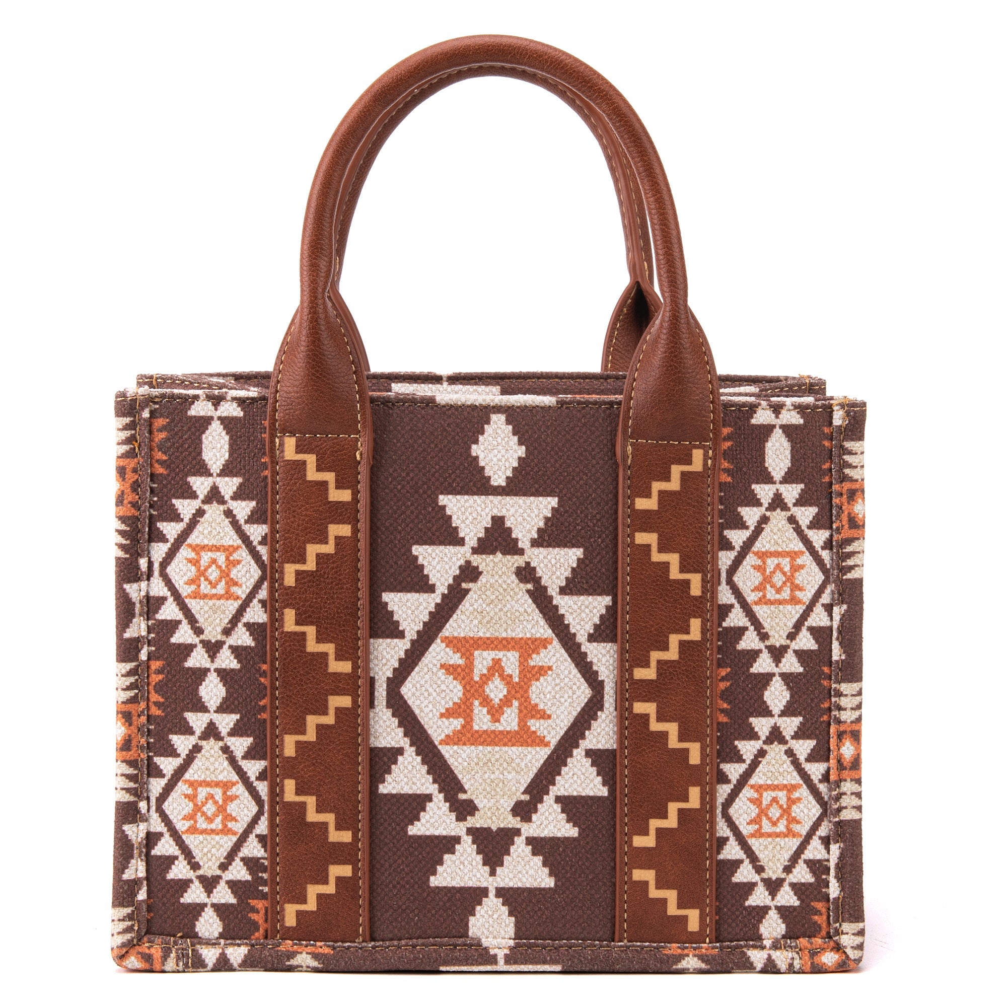 Wrangler Aztec Southwestern Pattern Dual Sided Print Canvas Tote/Crossbody Bag Collection - Cowgirl Wear