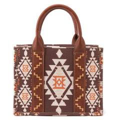 Wrangler Aztec Southwestern Pattern Dual Sided Print Canvas Tote/Crossbody Bag Collection - Cowgirl Wear