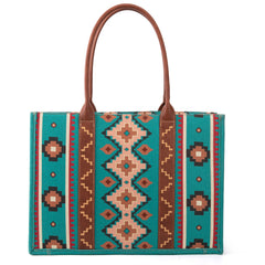 Wrangler Aztec Southwestern Pattern Dual Sided Print Canvas Tote/Crossbody Bag Collection - Cowgirl Wear