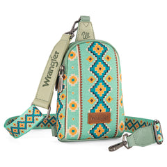 Wrangler Southwestern Print Canvas Crossbody/Sling/Chest Bag