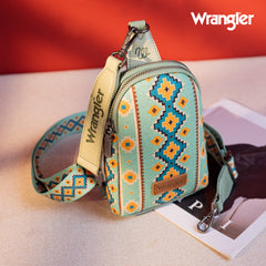 Wrangler Southwestern Print Canvas Crossbody/Sling/Chest Bag