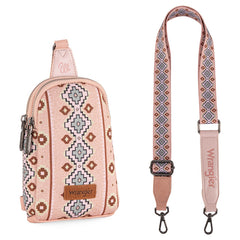 Wrangler Southwestern Print Canvas Crossbody/Sling/Chest Bag