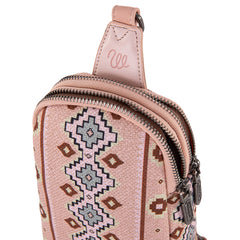 Wrangler Southwestern Print Canvas Crossbody/Sling/Chest Bag