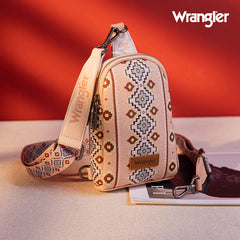 Wrangler Southwestern Print Canvas Crossbody/Sling/Chest Bag