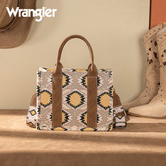 Wrangler Dual Sided Print Canvas Tote Bag