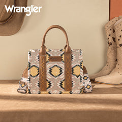 Wrangler Dual Sided Print Canvas Tote Bag