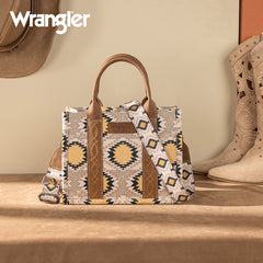 Wrangler Dual Sided Print Canvas Tote Bag